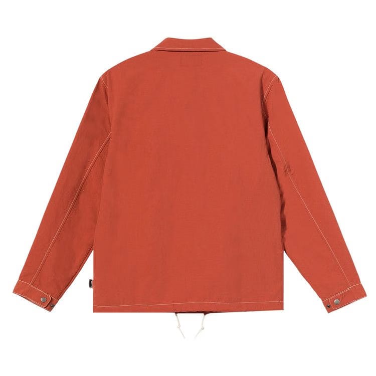 Stussy Folsom Coach Jacket Burnt Red