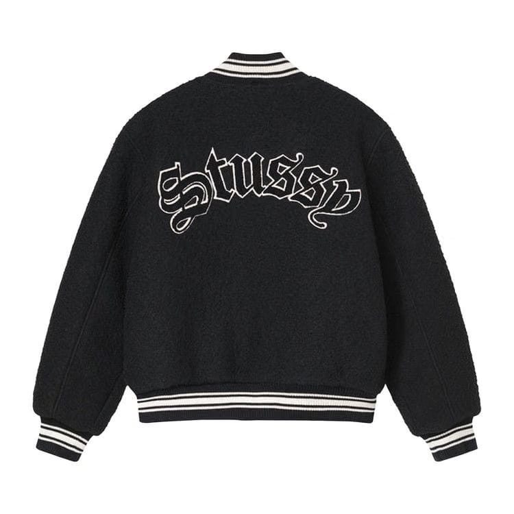 Stussy Casentino Wool Varsity Jacket Black