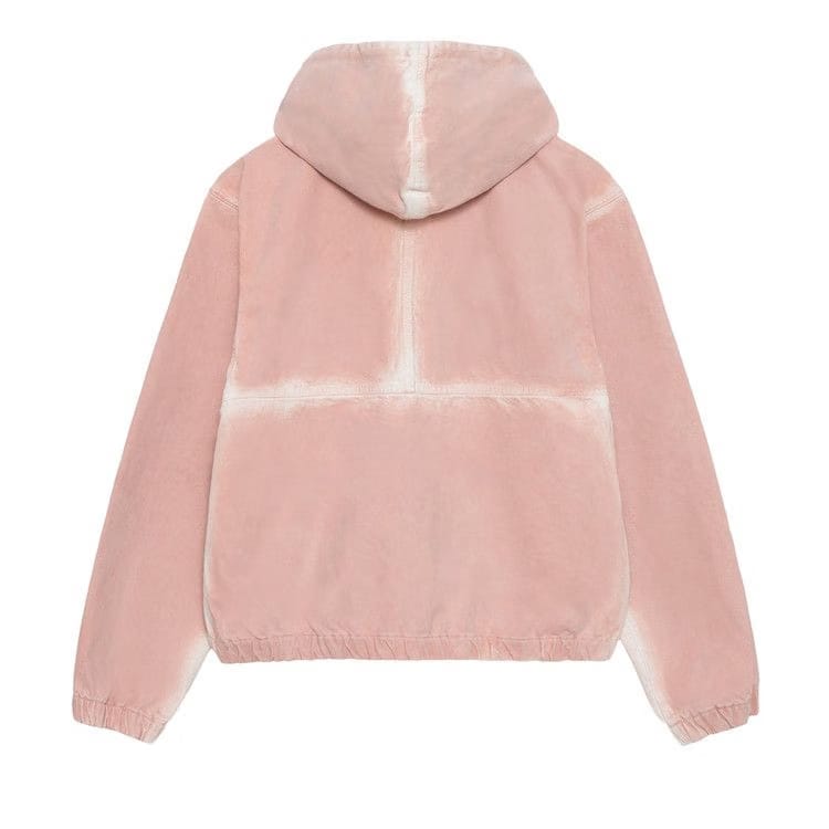 Stussy Spray Dye Hooded Work Jacket Faded Pink