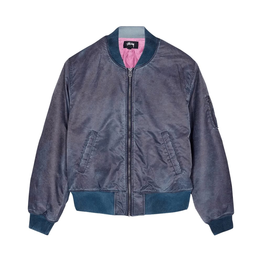 Stussy Dyed Nylon Bomber Navy