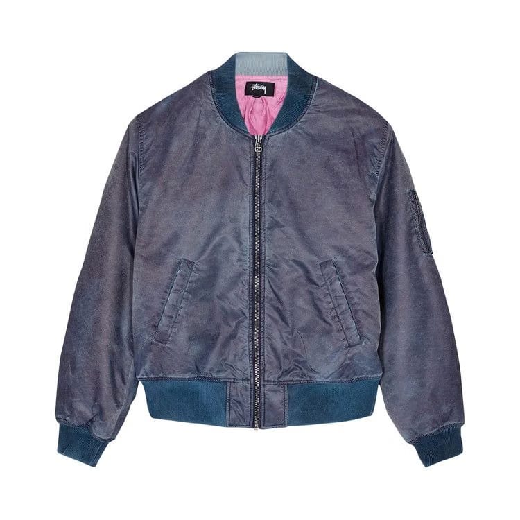 Stussy Dyed Nylon Bomber Navy