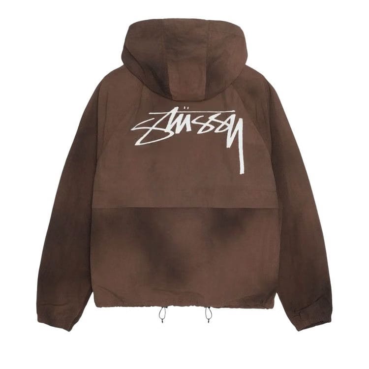 Stussy Wave Dye Beach Shell Jacket Coffee