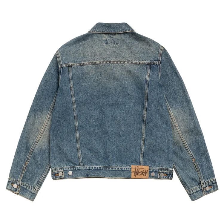 Stussy Trucker Jacket Denim Vintage Mid Wash
