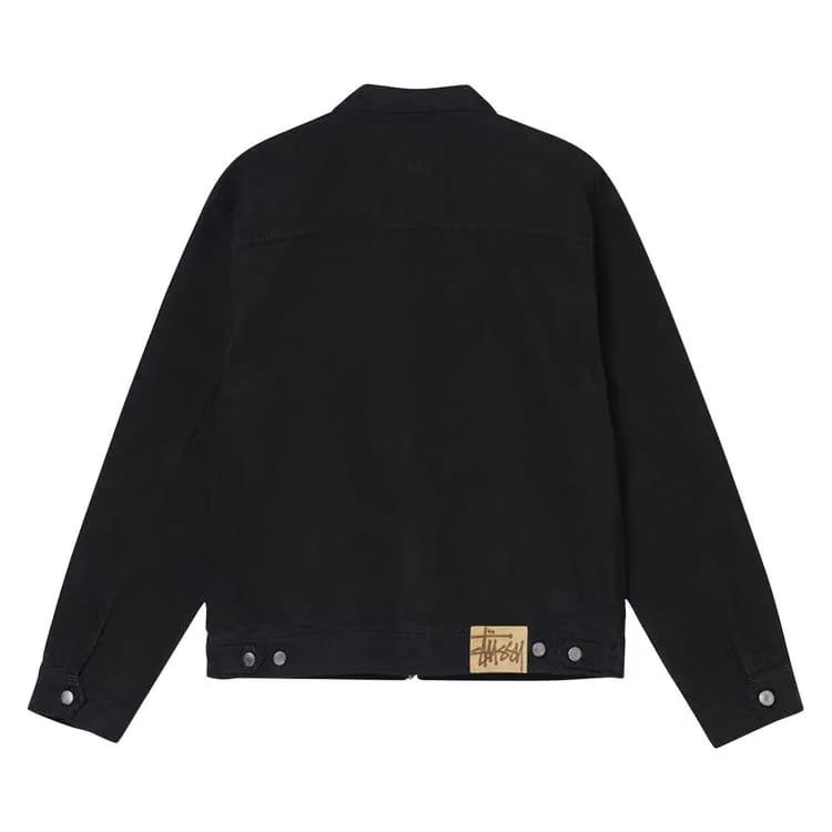 Stussy Overdyed Zip Work Jacket Black