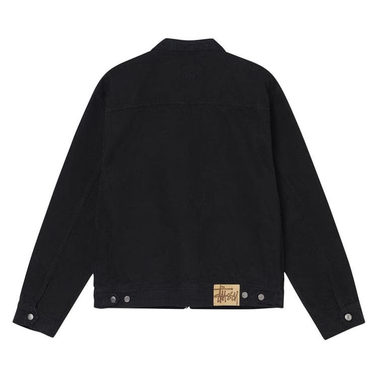 Stussy Overdyed Zip Work Jacket Black