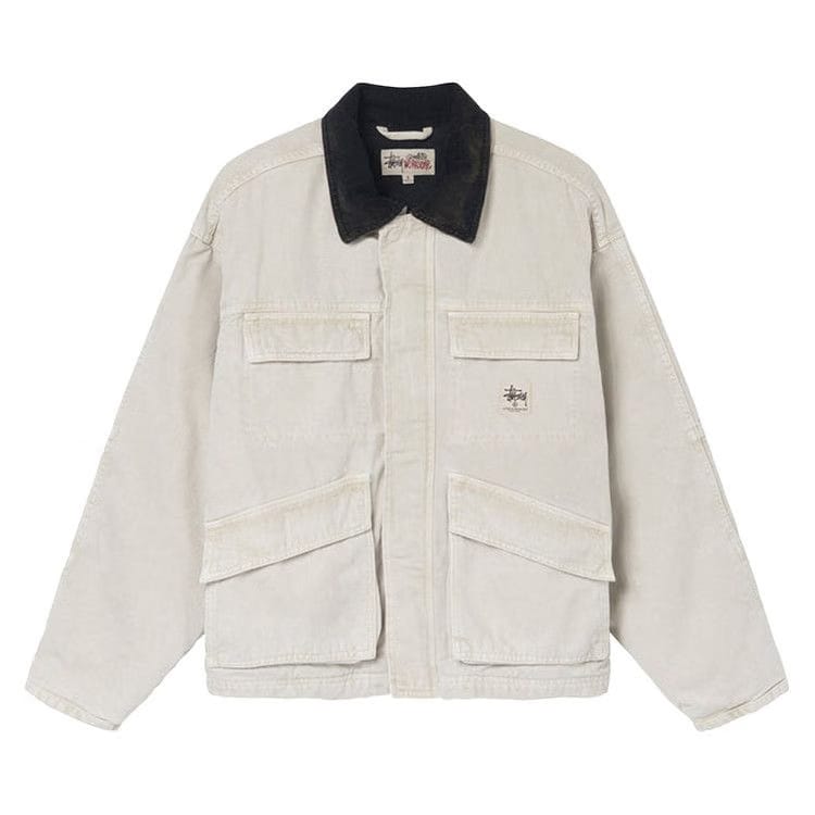 Stussy Washed Canvas Shop Jacket Bone