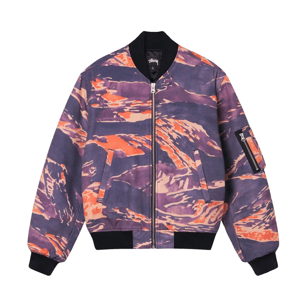 Stussy Tigris Canvas Bomber Purple