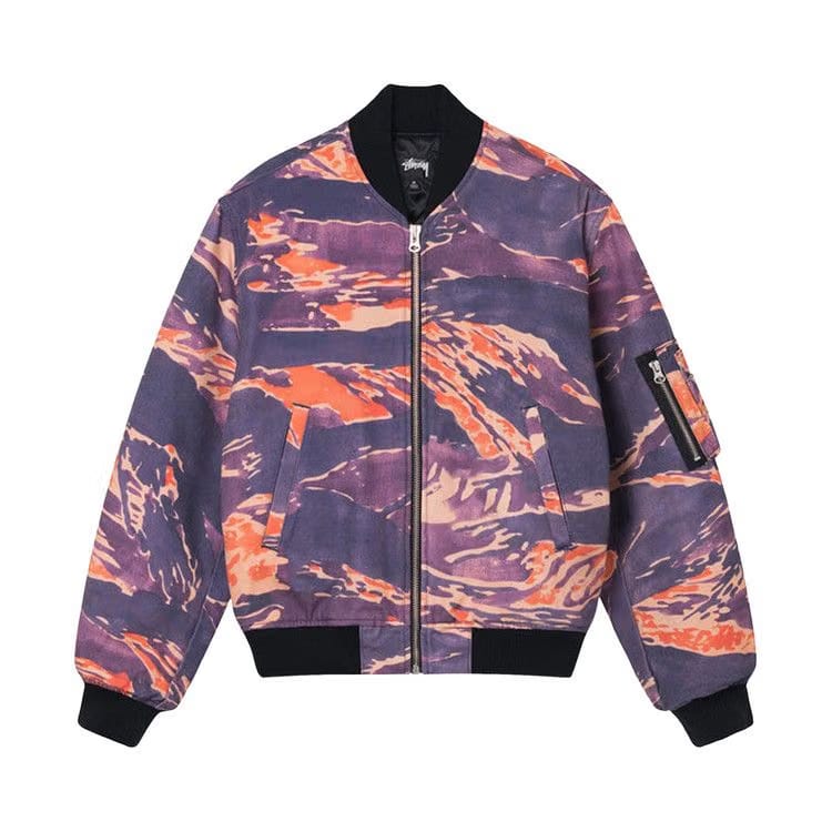 Stussy Tigris Canvas Bomber Purple