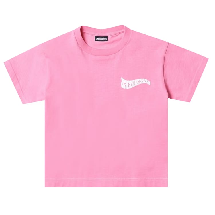 Jacquemus Le Camargue Wavy Logo Shorts T-Shirt Pink
