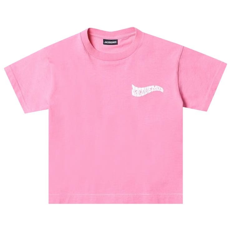 Jacquemus Le Camargue Wavy Logo Shorts T-Shirt Pink
