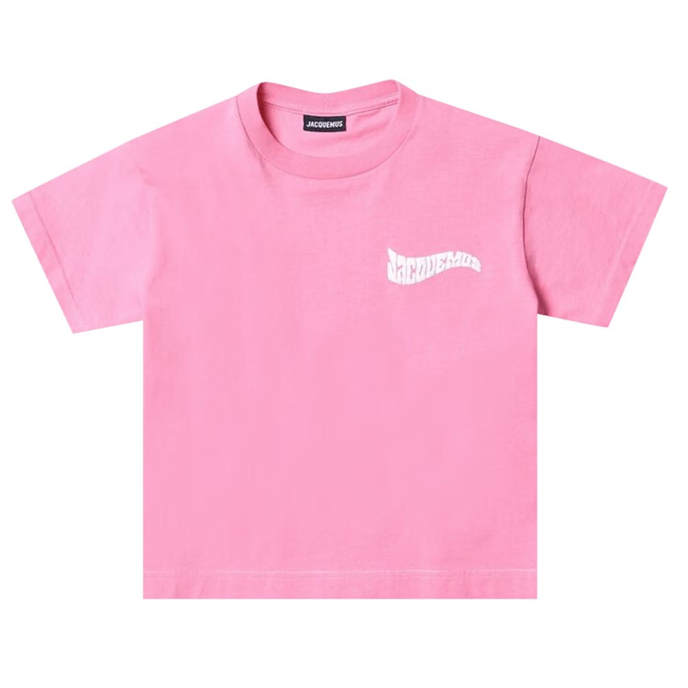 Jacquemus Le Camargue Wavy Logo Shorts T-Shirt Pink