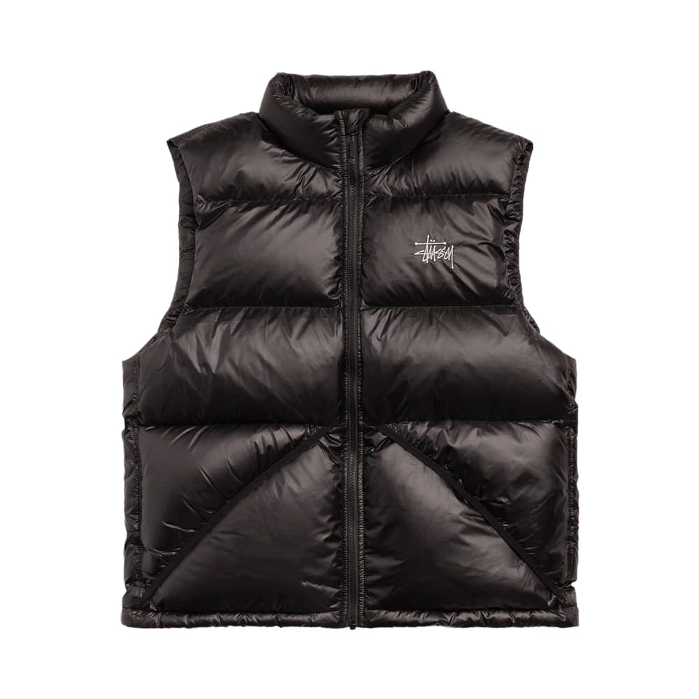 Stussy Micro Ripstop Down Vest Black