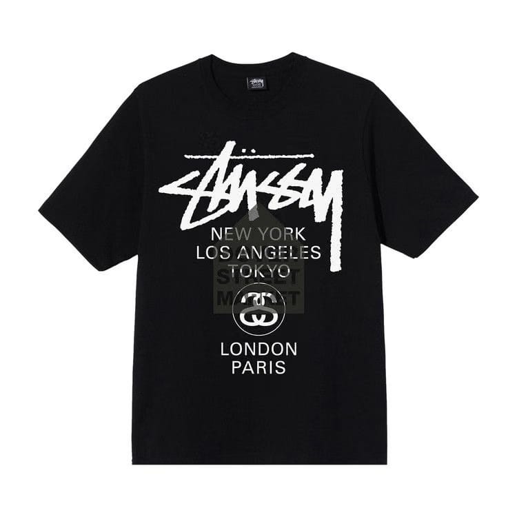 Stussy x Dover Street Market World Tour T-Shirt Black