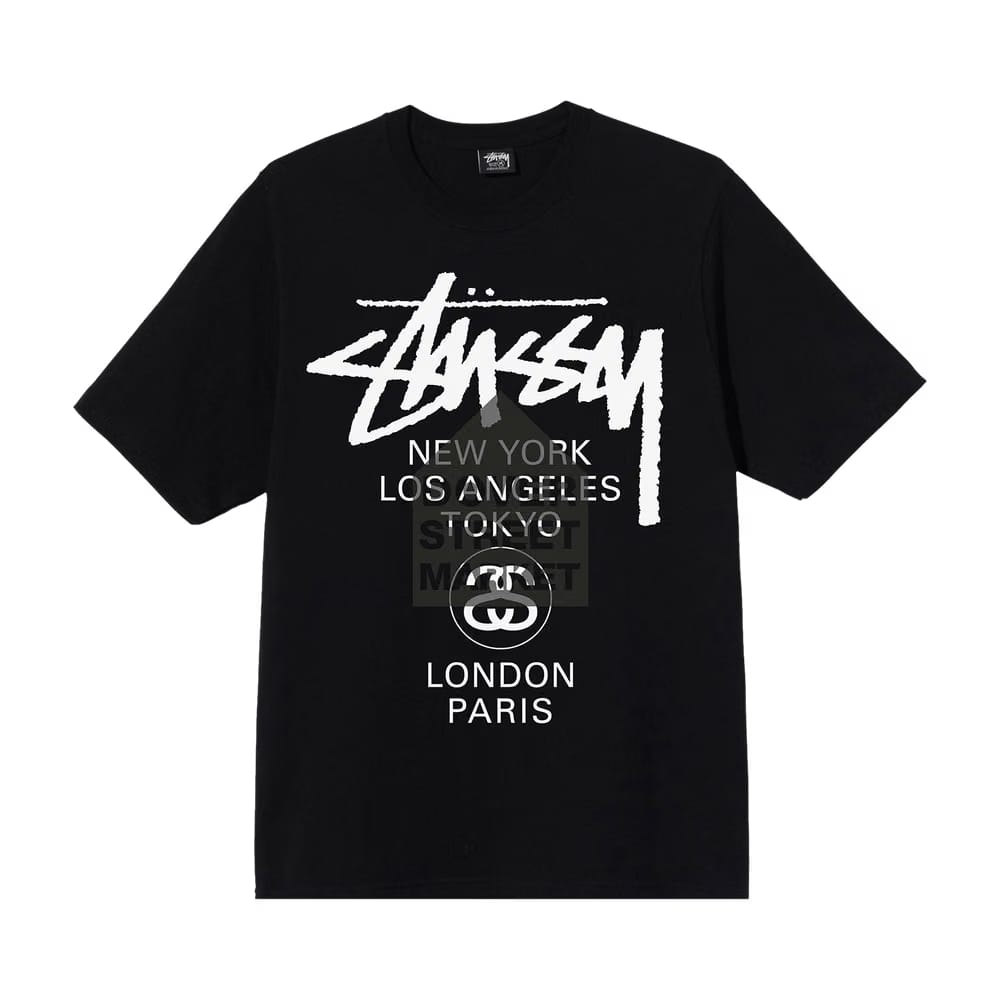 Stussy x Dover Street Market World Tour T-Shirt Black