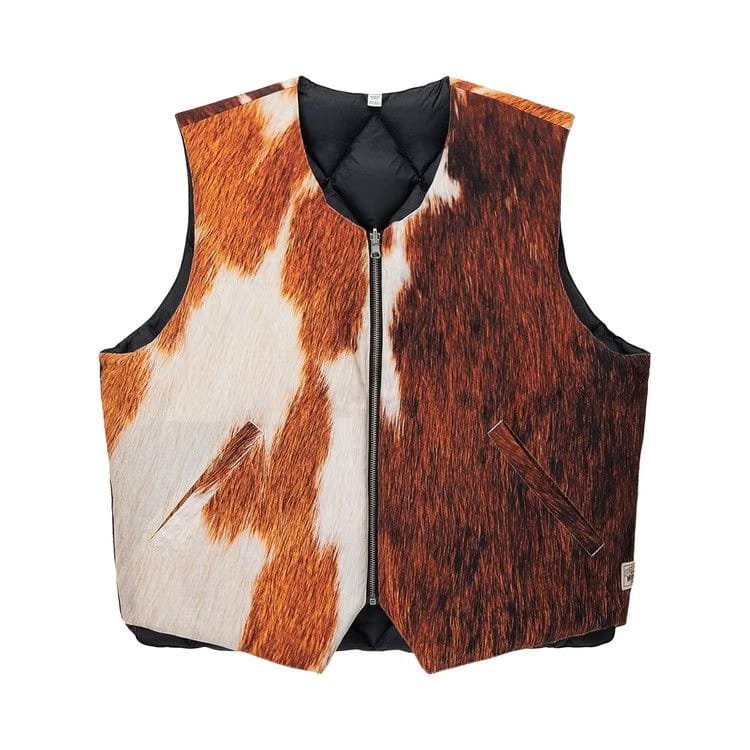 Stussy Reversible Quilted Vest Cowhide