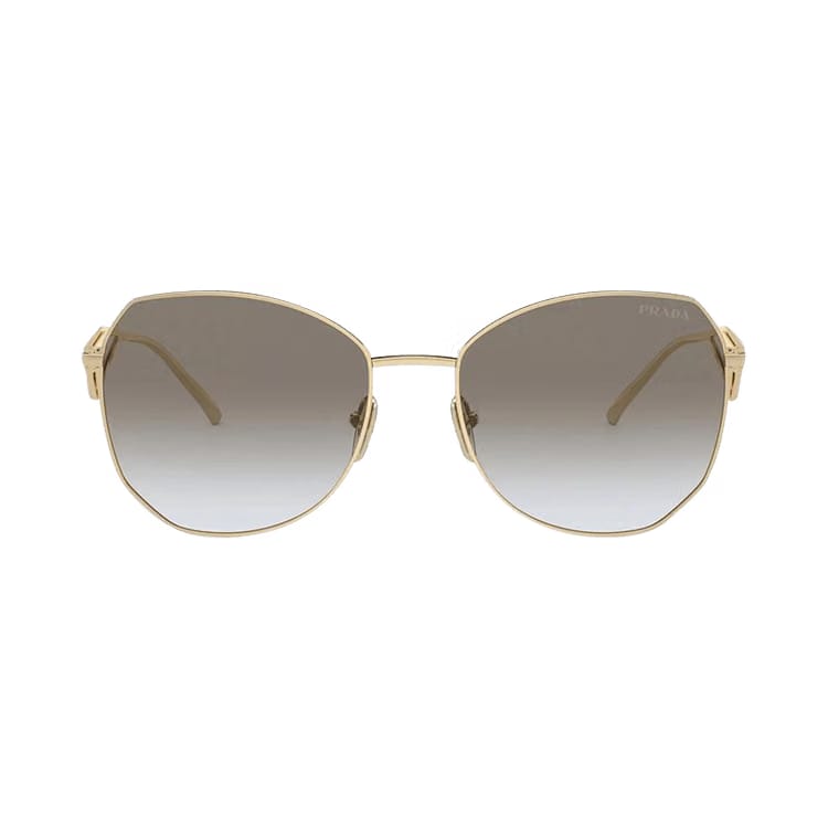 Prada Irregular Frame Sunglasses Pale Gold