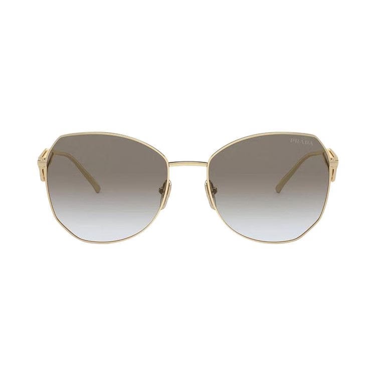 Prada Irregular Frame Sunglasses Pale Gold