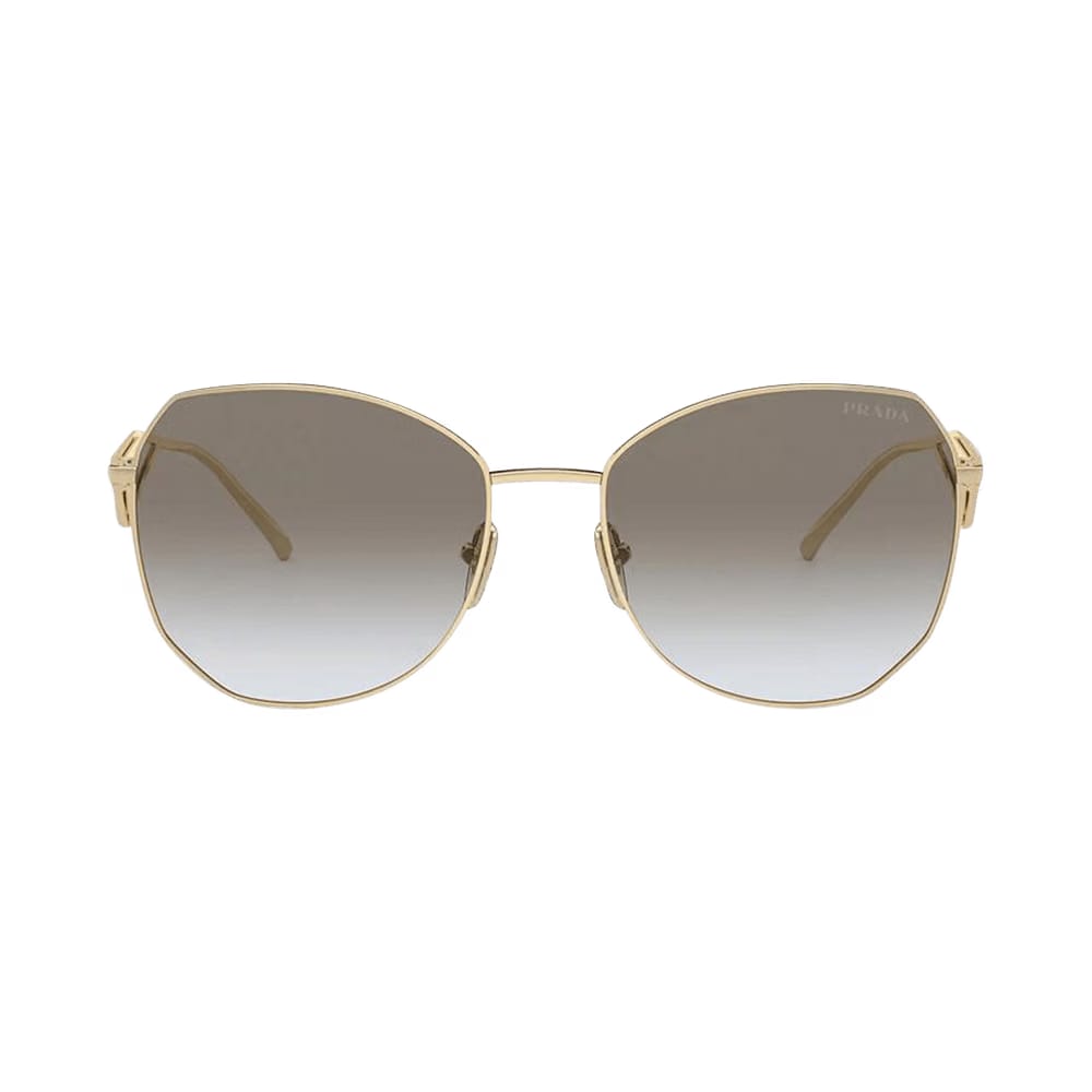 Prada Irregular Frame Sunglasses Pale Gold