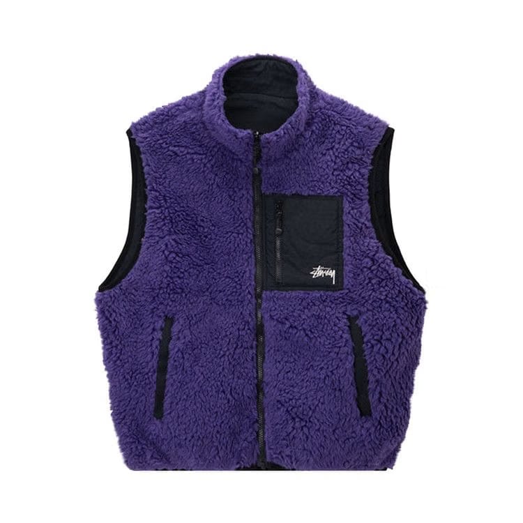 Stussy Sherpa Vest Purple