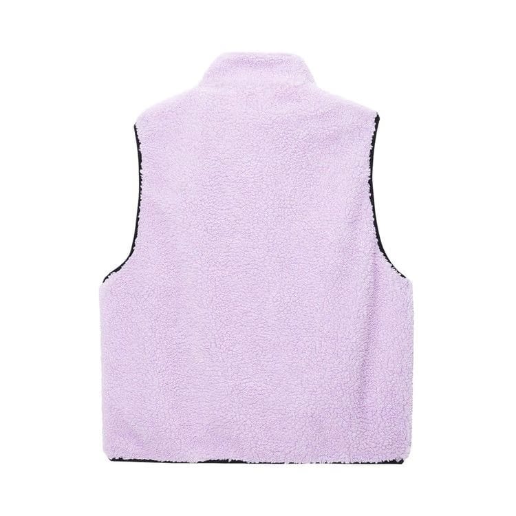 Stussy Sherpa Reversible Vest Lavender