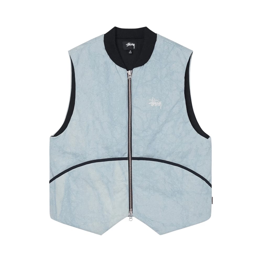 Stussy Washed Canvas Primaloft Vest Light Blue