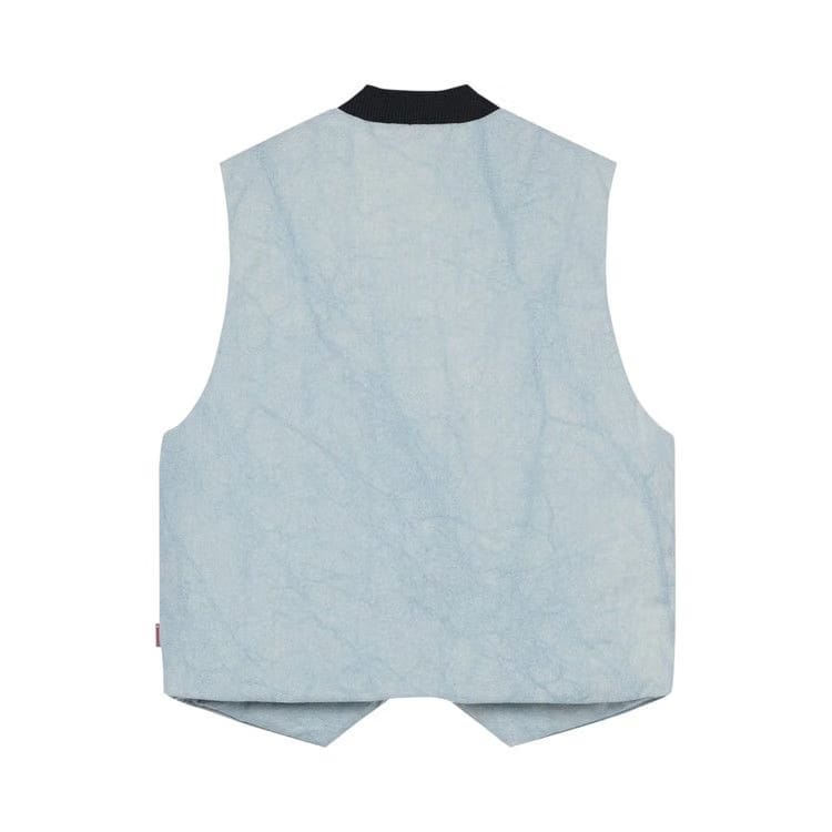 Stussy Washed Canvas Primaloft Vest Light Blue