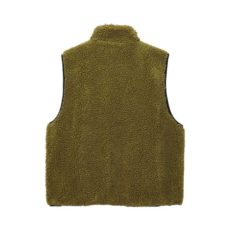 Stussy Sherpa Reversible Vest Olive