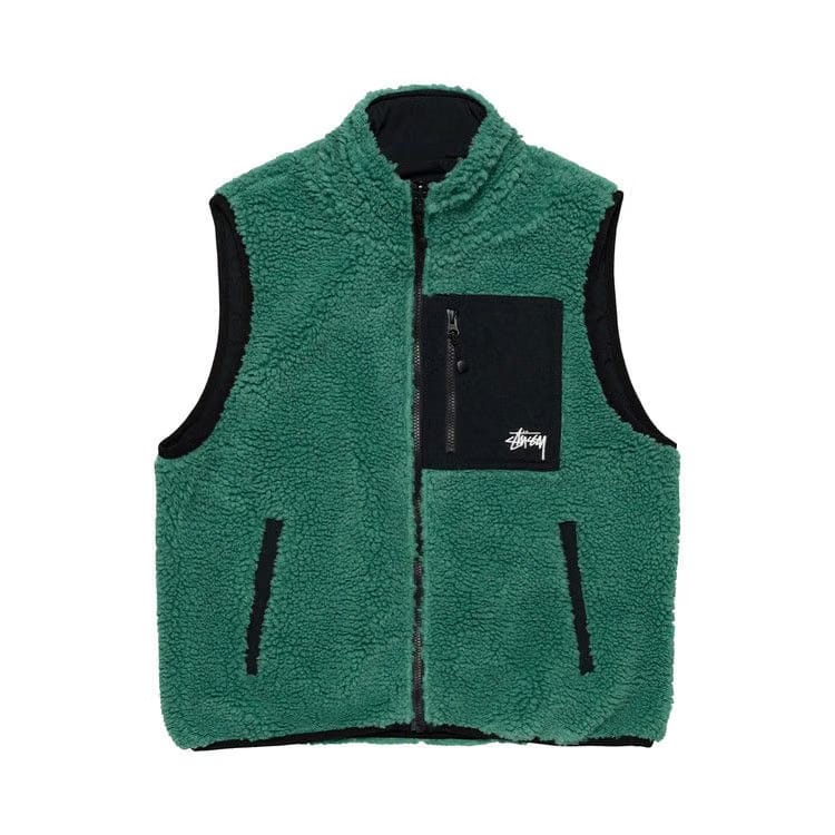 Stussy Sherpa Reversible Vest Teal