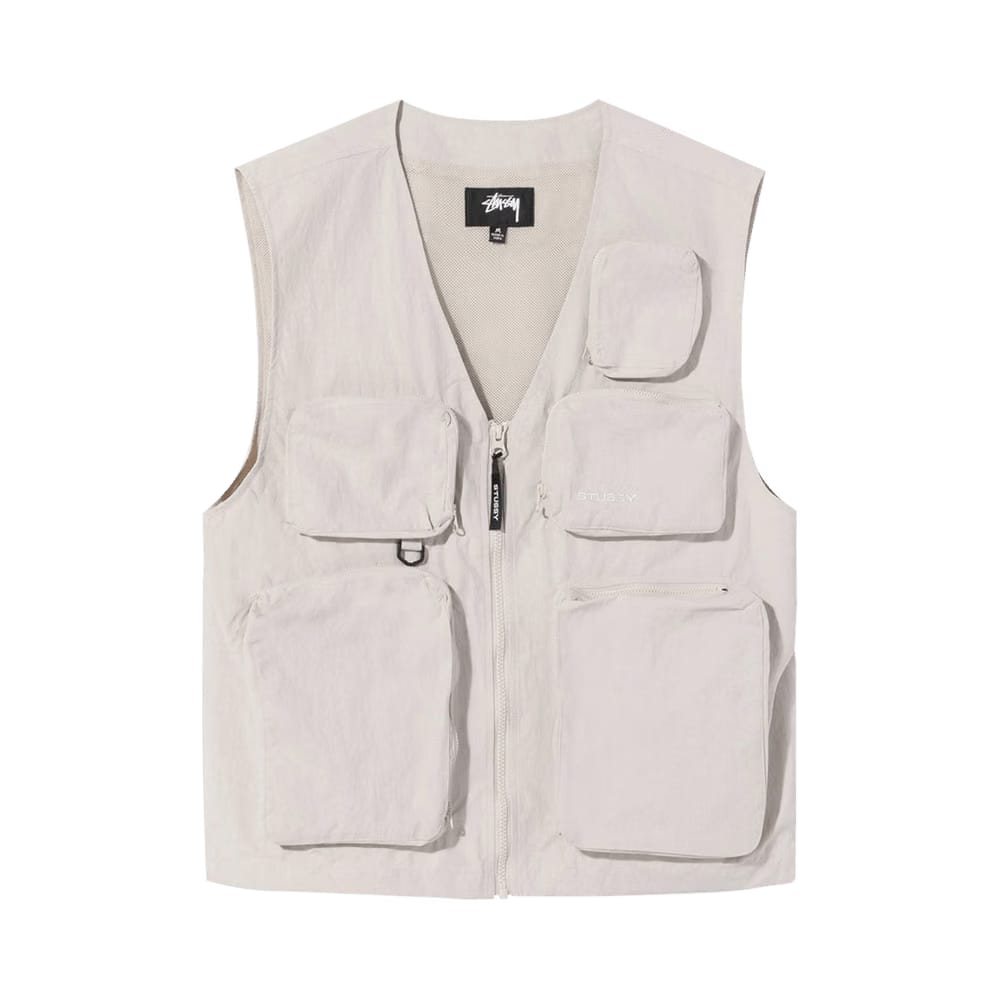 Stussy Nylon Approach Vest Stone Grey