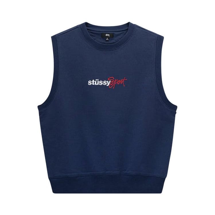 Stussy Sport Fleece Vest Navy