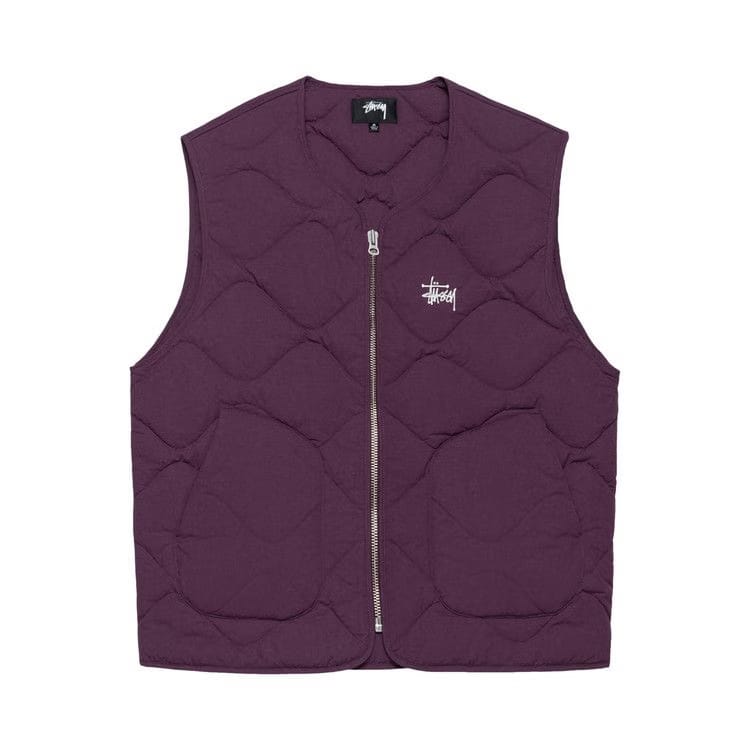 Stussy Recycled Nylon Liner Vest Plum
