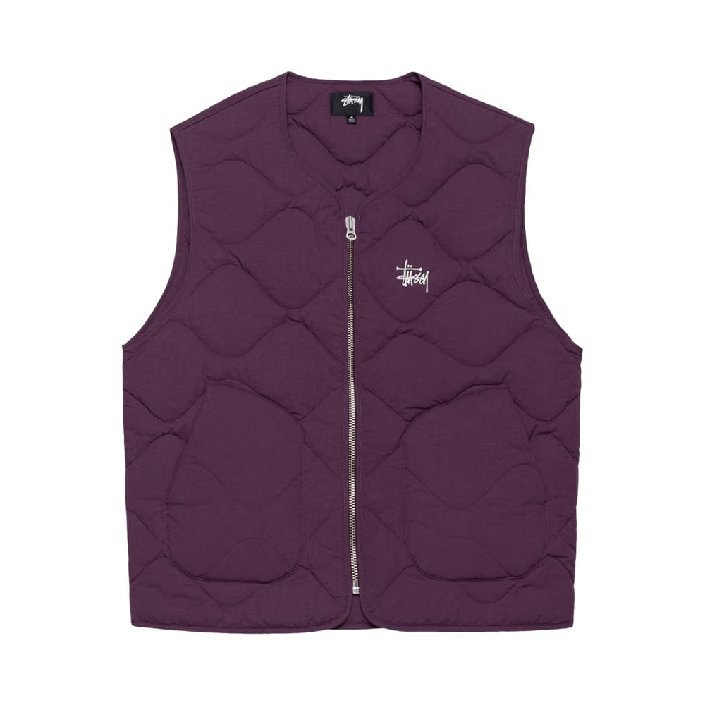 Stussy Recycled Nylon Liner Vest Plum
