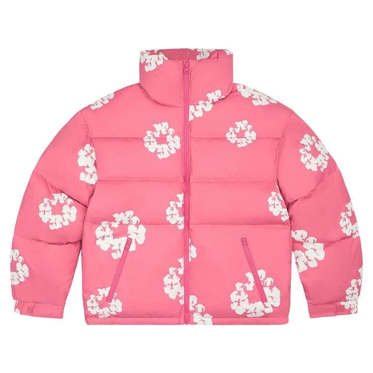Denim Tears Cotton Wreath Puffer Jacket Pink
