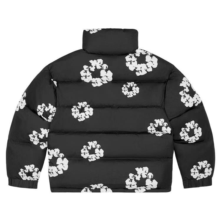 Denim Tears Cotton Wreath Puffer Jacket Black