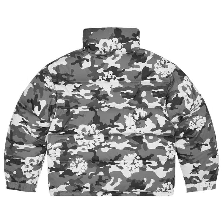 Denim Tears Cotton Wreath Puffer Jacket White Camo