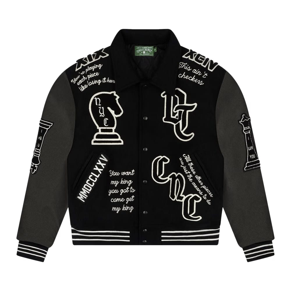 Denim Tears Grandmaster Varsity Jacket Black