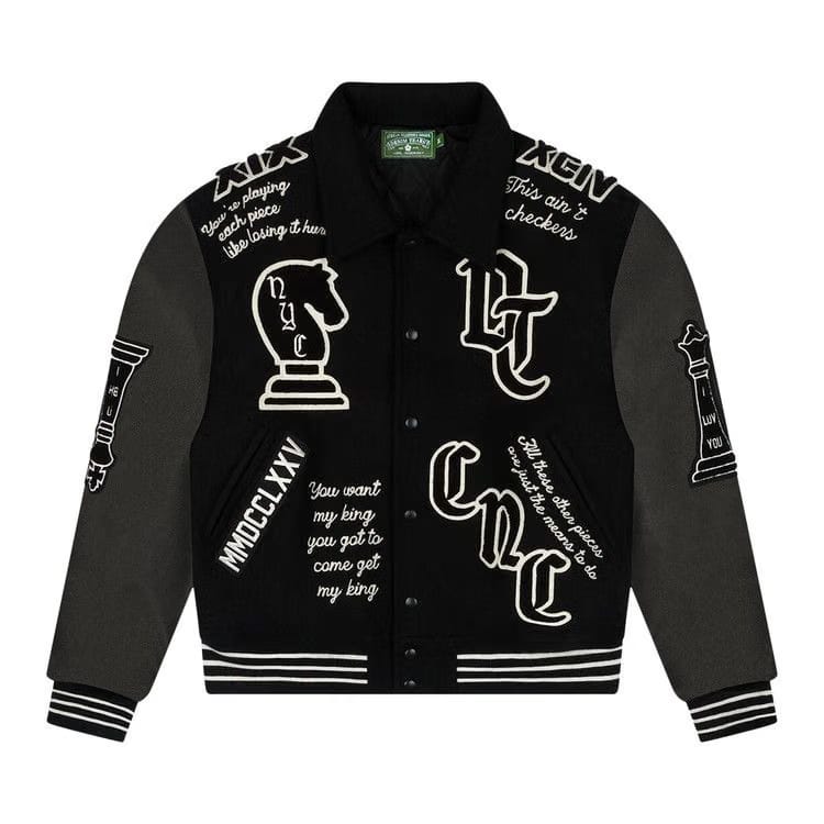 Denim Tears Grandmaster Varsity Jacket Black