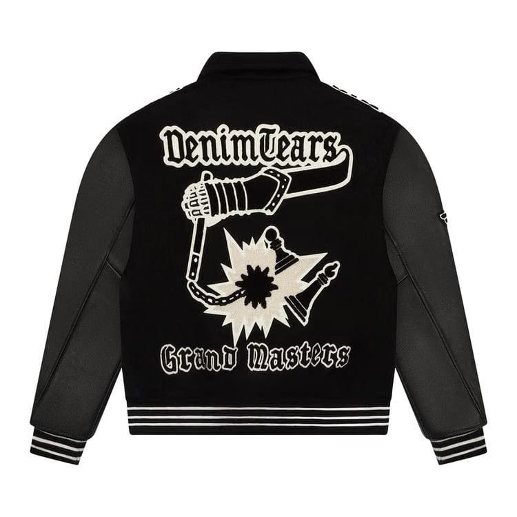 Denim Tears Grandmaster Varsity Jacket Black