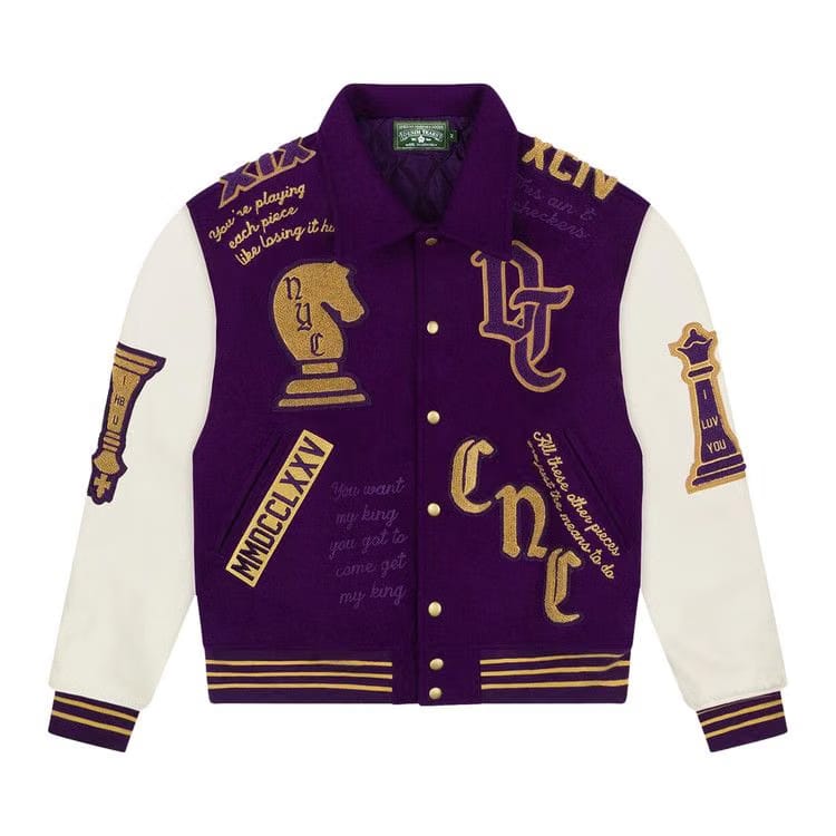 Denim Tears Grandmaster Varsity Jacket Purple