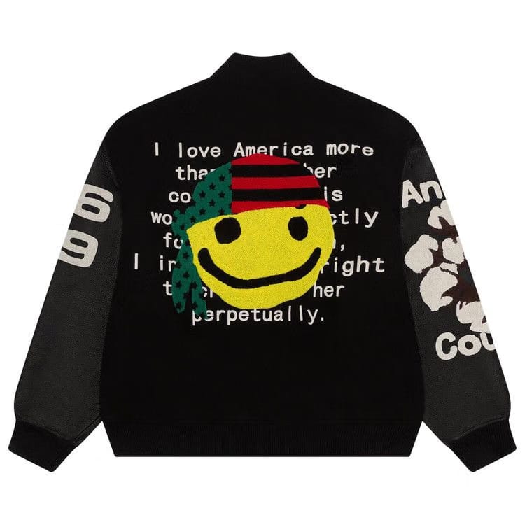 Denim Tears x Cactus Plant Flea Market Cactus Tears Varsity Jacket Black