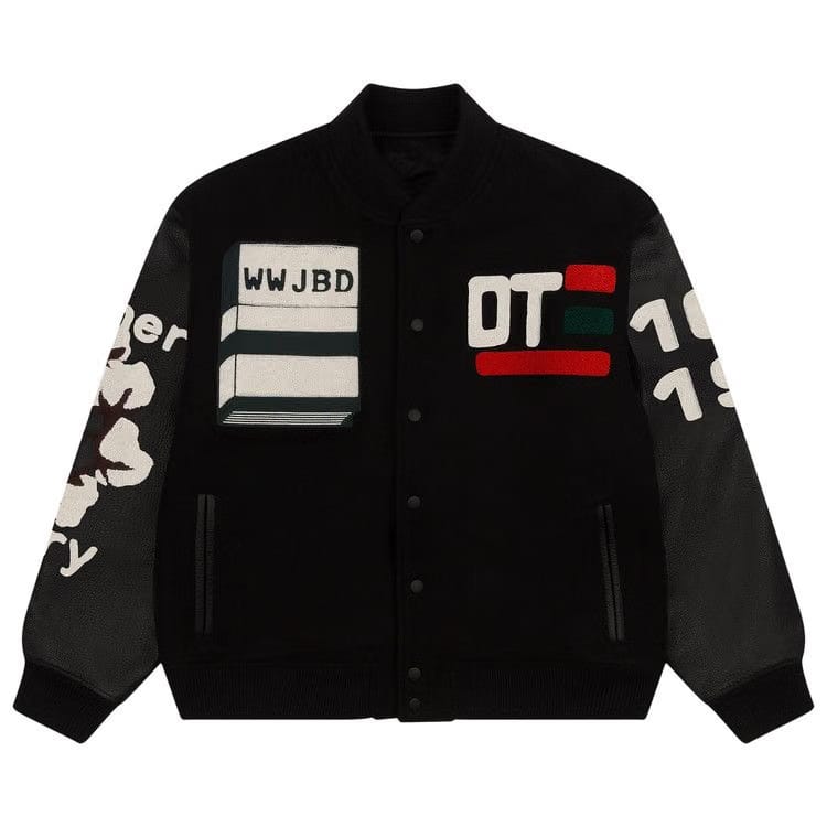 Denim Tears x Cactus Plant Flea Market Cactus Tears Varsity Jacket Black