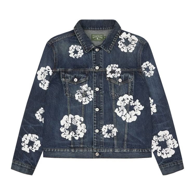 Denim Tears Cotton Wreath Denim Jacket Dark Wash