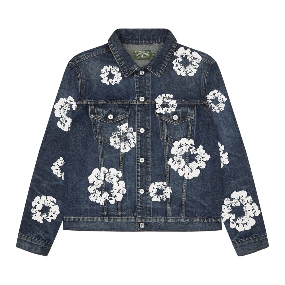 Denim Tears Cotton Wreath Denim Jacket Dark Wash