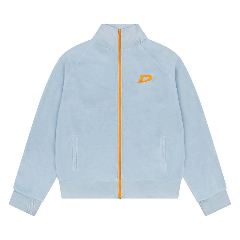 Denim Tears Velour Warmup Jacket Light Blue