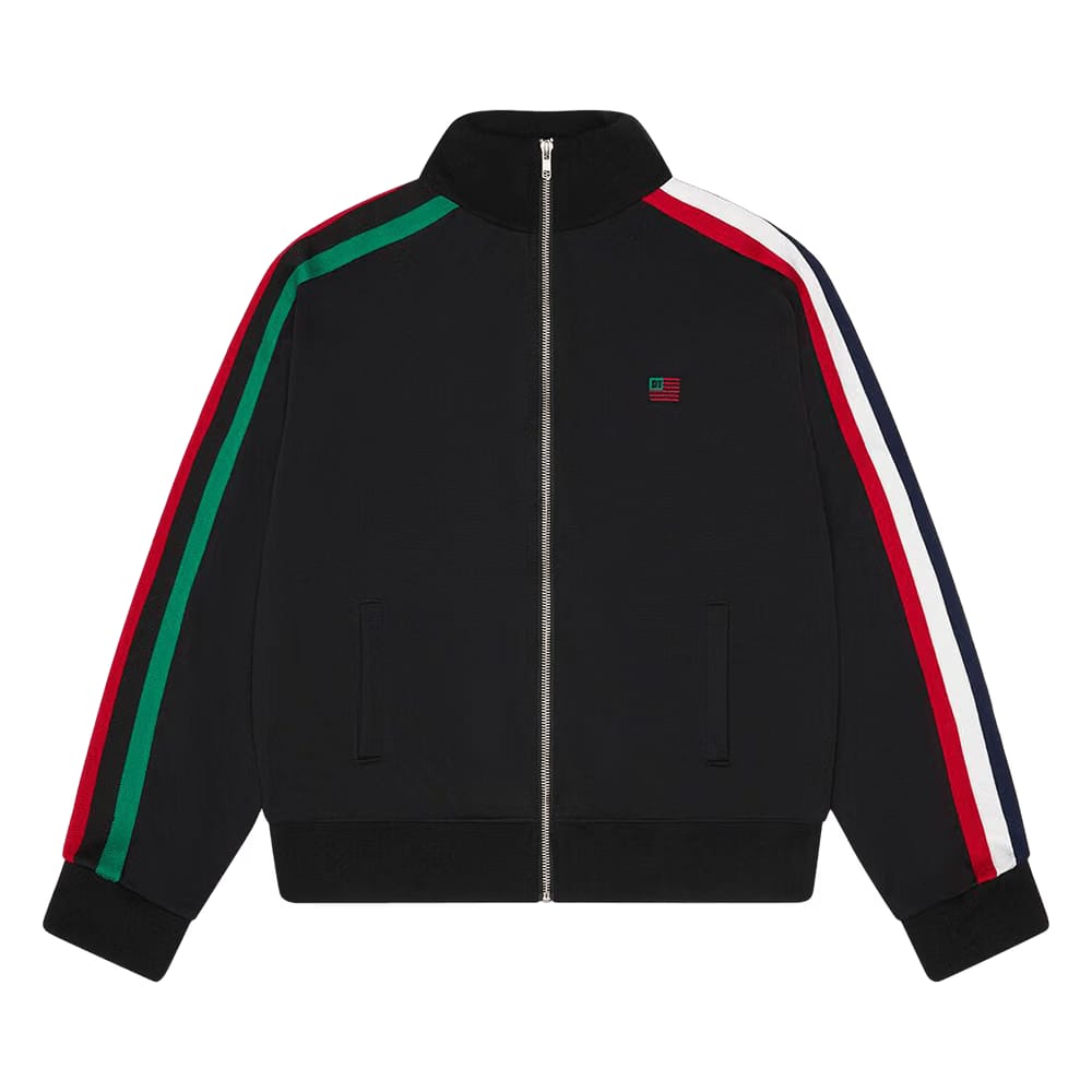 Denim Tears Two Flags Track Jacket Black