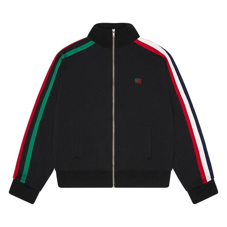 Denim Tears Two Flags Track Jacket Black