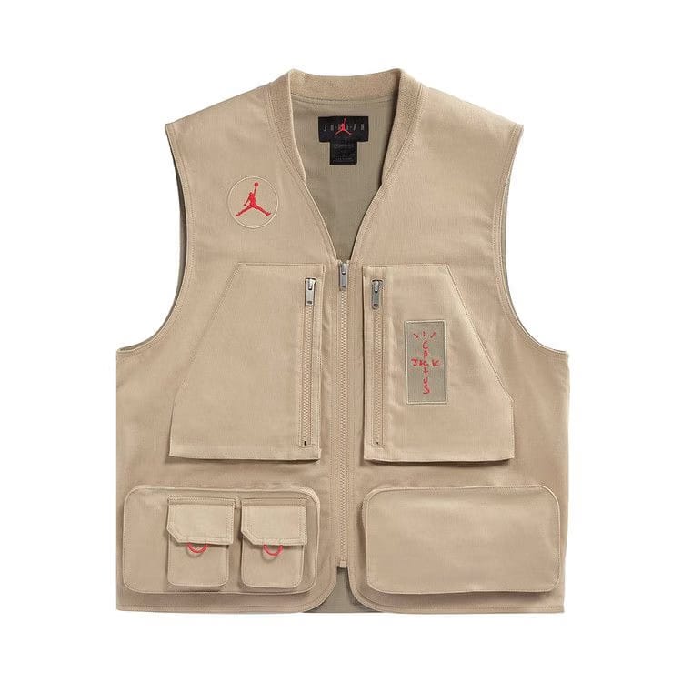Cactus Jack by Travis Scott x Jordan Utility Vest Desert/Khaki/University Red