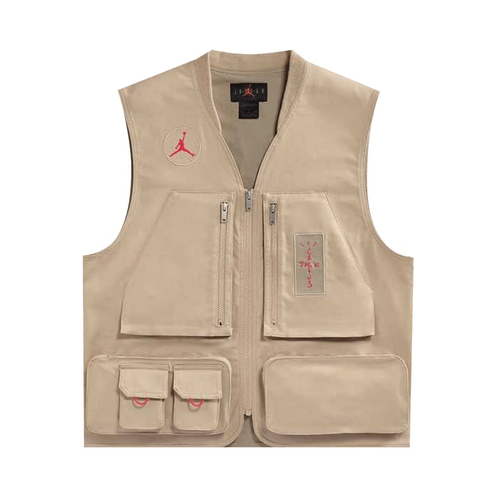 Cactus Jack by Travis Scott x Jordan Utility Vest (Asia Sizing) Desert/Khaki/University Red