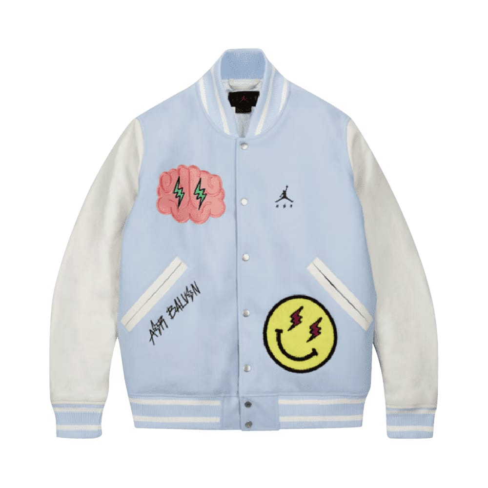 Air Jordan x J Balvin Varsity Jacket Celestine Blue