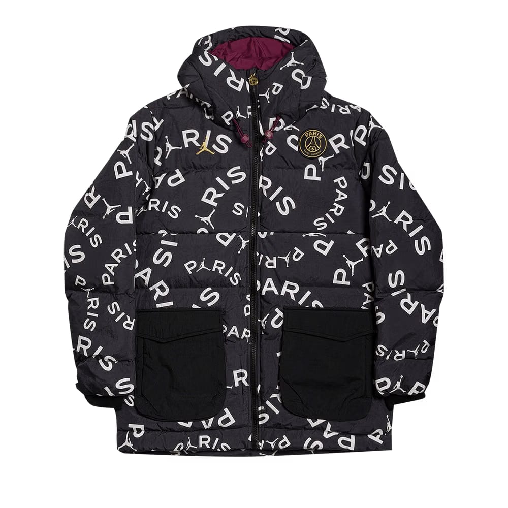 Air Jordan x Paris Saint-Germain Down AOP Parka Black